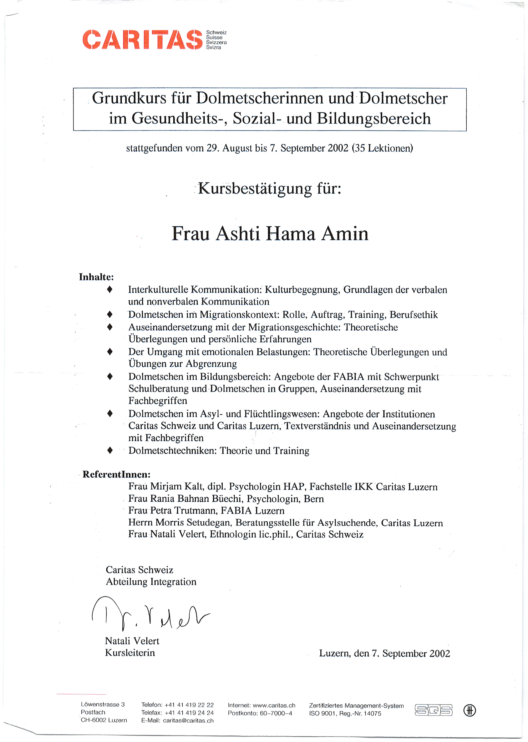 Caritas Dolmetschen 2